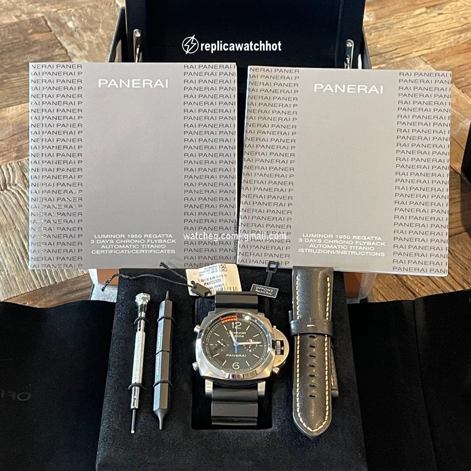 Panerai Luminor 1950 Regatta 3 Days Chrono Flyback Mens watch Unisex Automatic Titanium PAM 00526 2