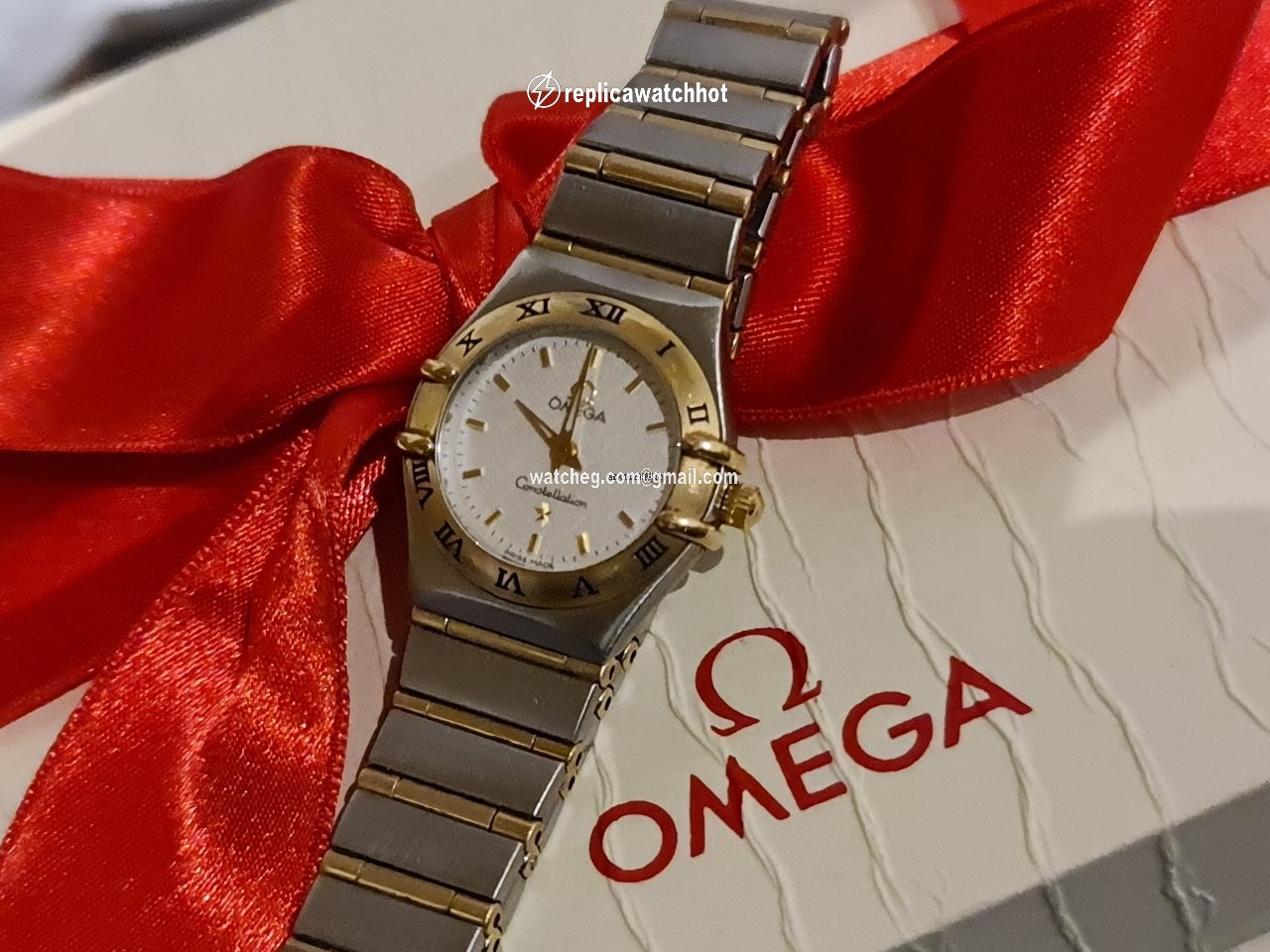 Omega Constellation Ladies Womens watch Quartz Gold Steel 1202.30.00 2