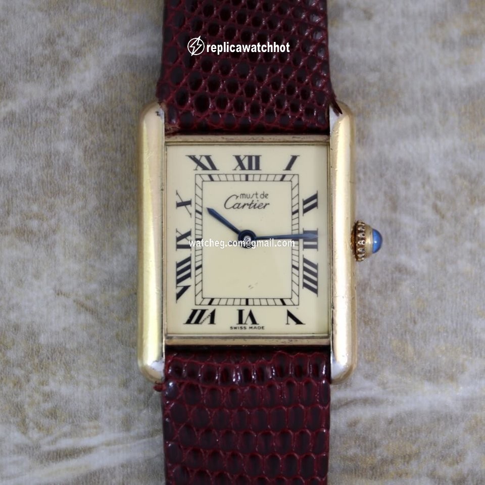 Cartier Tank Vermeil Womens watch Quartz Gold Steel 590005 2