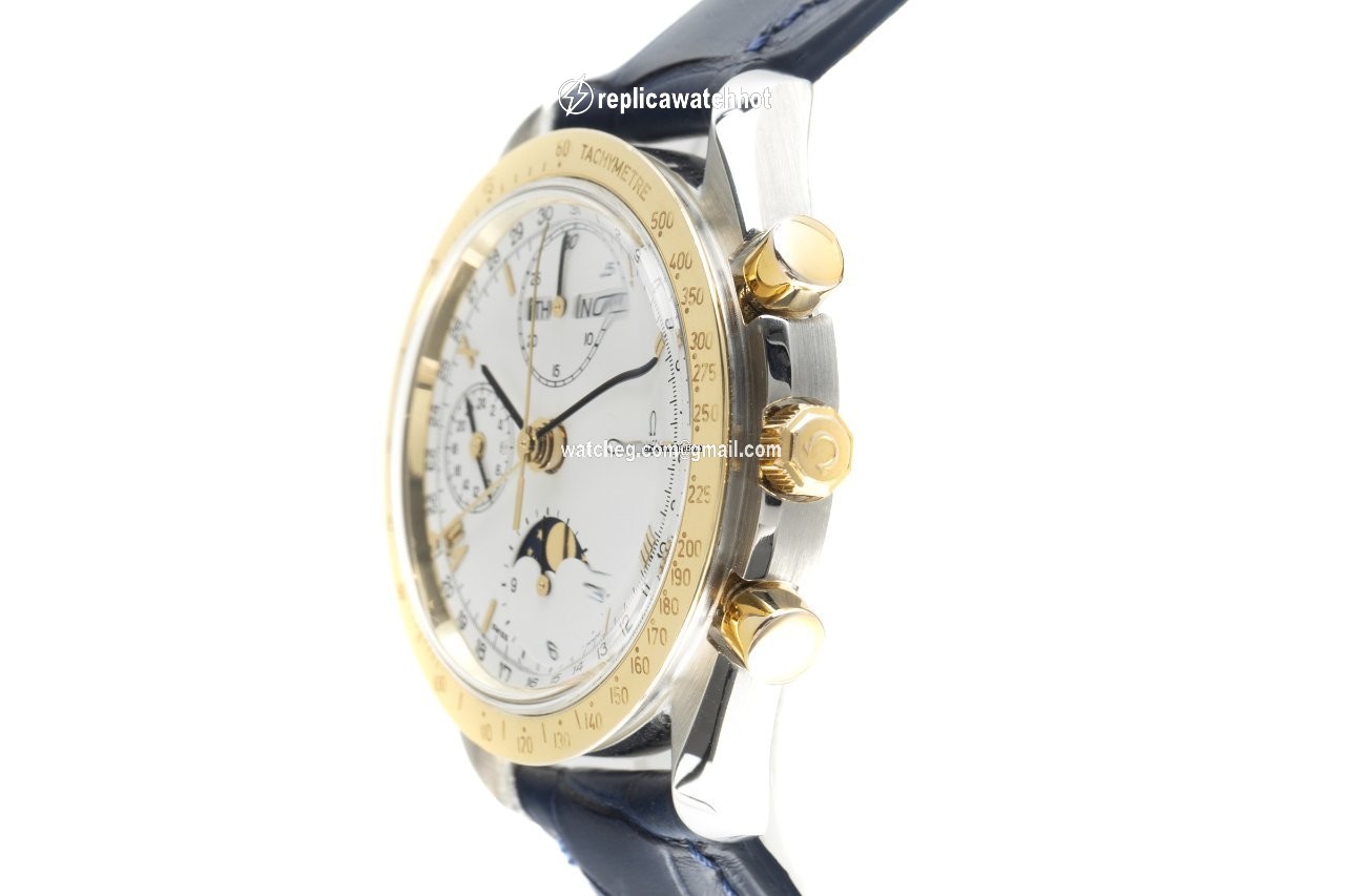 Omega Speedmaster Date Mens watch Unisex Automatic Gold Steel 175.0034 2