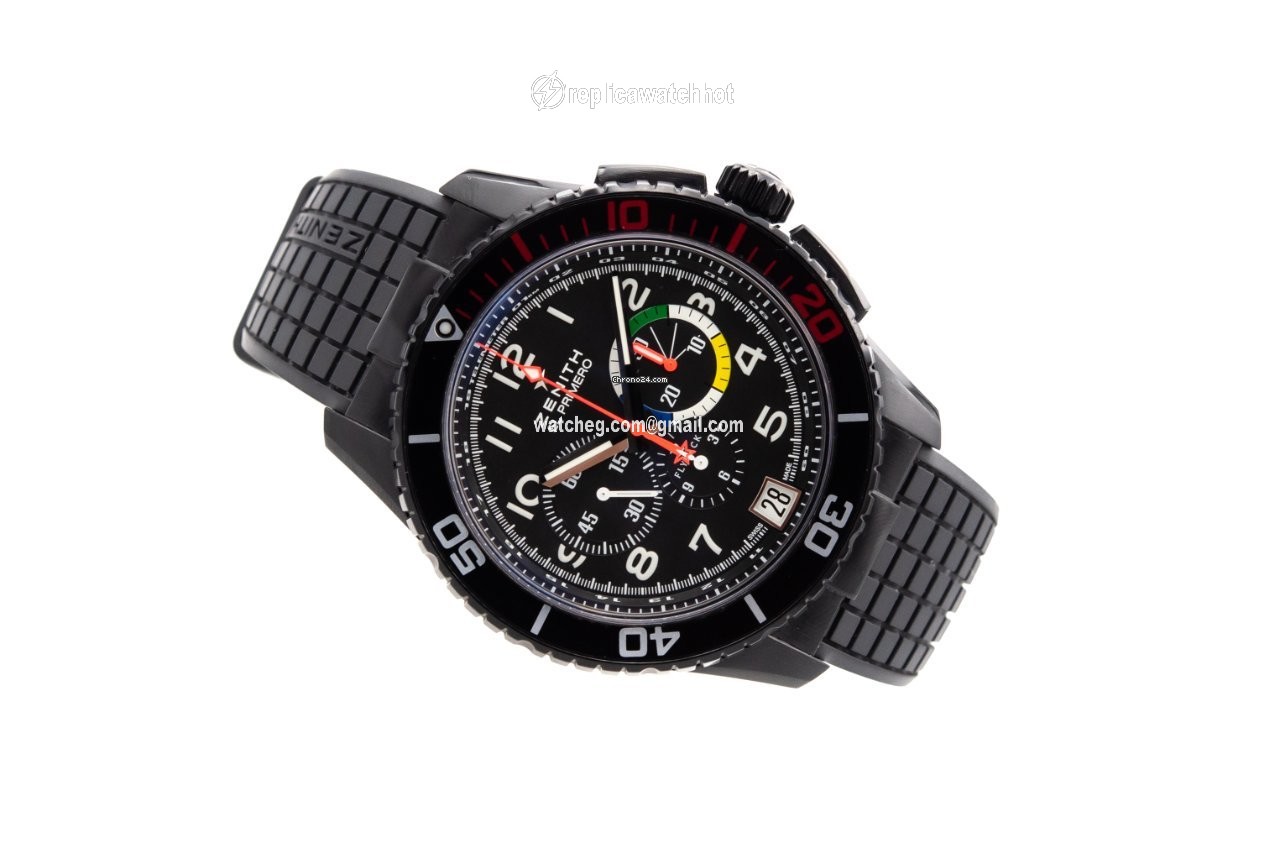 Zenith El Primero Stratos Flyback Mens watch Unisex Automatic Titanium 24.2063.405 21.R515 2