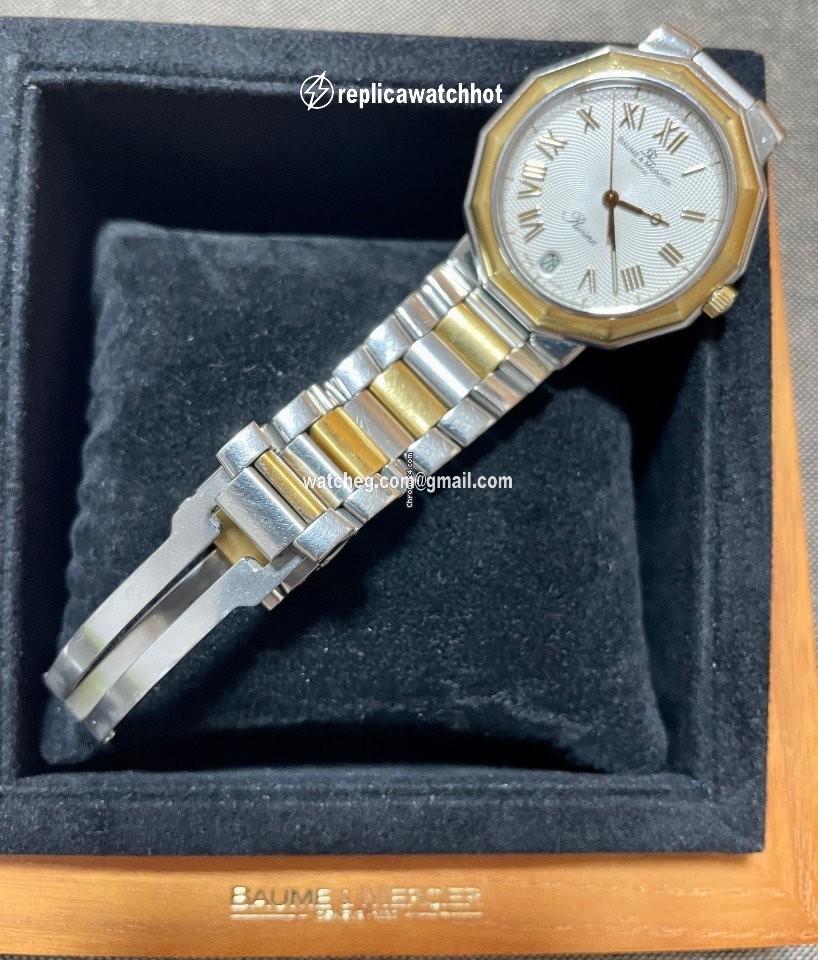 Baume & Mercier Riviera Mens watch Unisex Quartz Gold Steel MVO45164 2