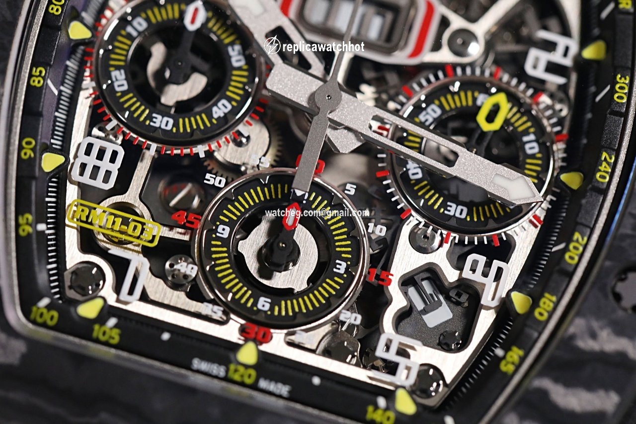 Richard Mille RM 011 Mens watch Unisex Automatic Titanium Richard Mille RM11-03 CARBON NTPT 2