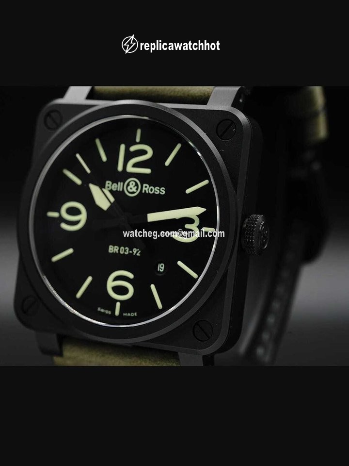 Bell & Ross BR 03-92 Ceramic Mens watch Unisex Automatic Ceramic BR0392-BL3-CE SCA 2