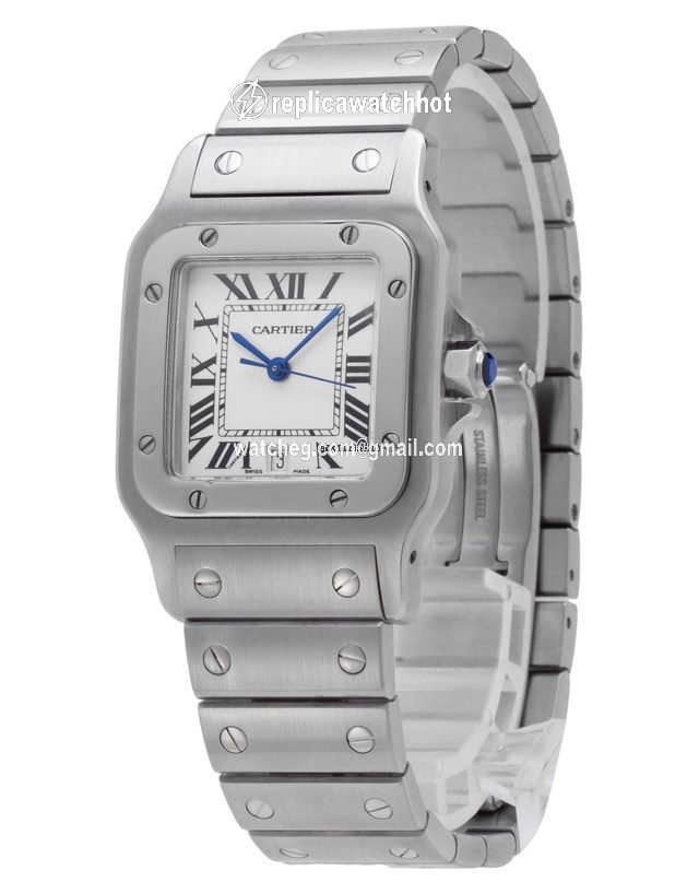 Cartier Santos Mens watch Unisex Quartz Steel W20025D6 1564 2