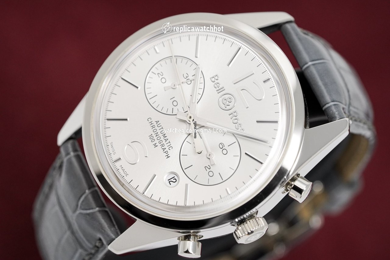 Bell & Ross Vintage Automatic Steel BRG126.WH.ST.SCR 2
