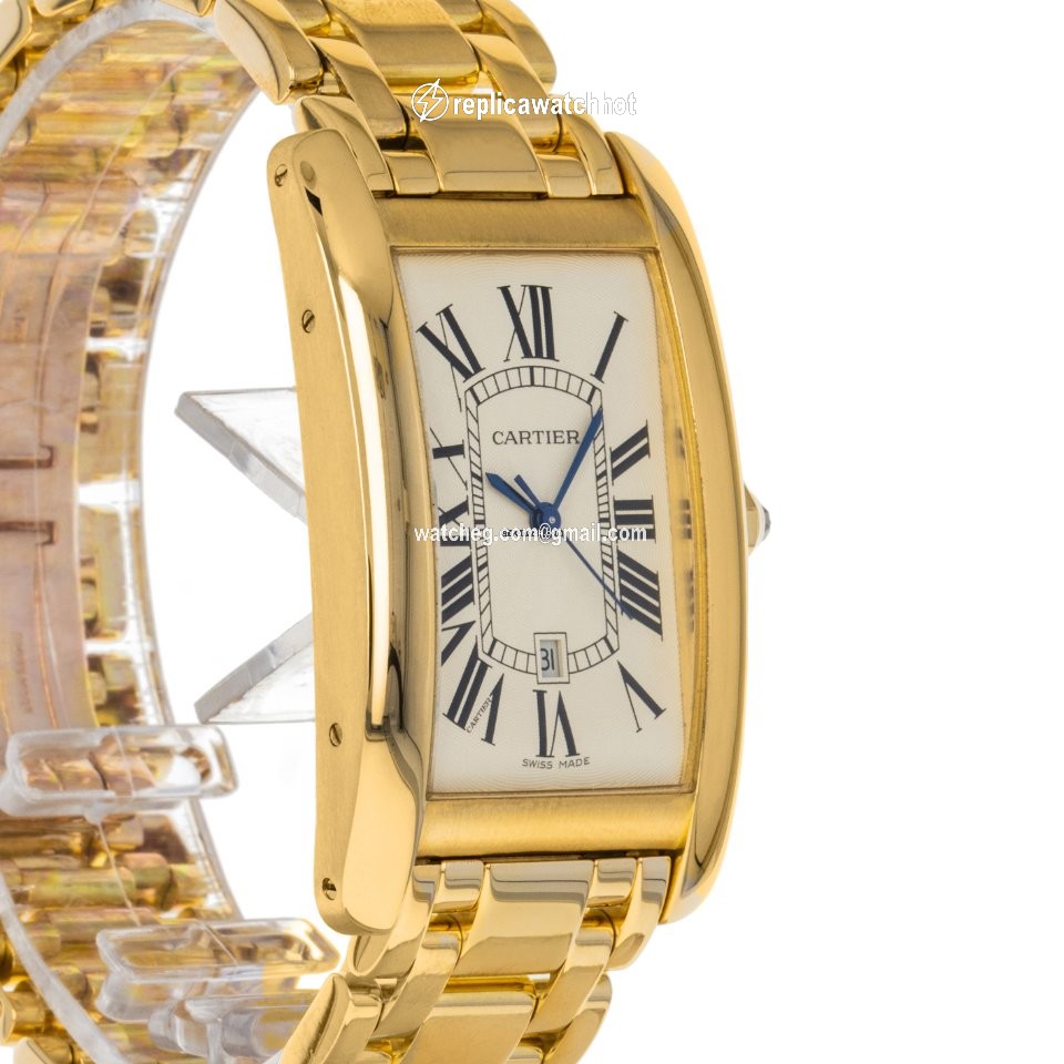 Cartier Tank Americaine Mens watch Unisex Automatic Yellow gold W26031K2  1740 2