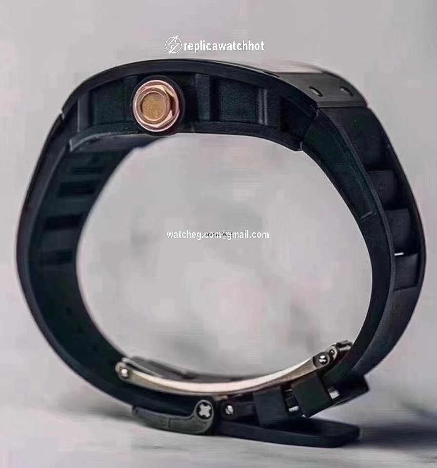 Richard Mille RM 055 Mens watch Unisex Manual winding Ceramic Richard Mille RM055 Bubba Watson Black Ceramic Asia Edition Skeleton Dial Watch 2
