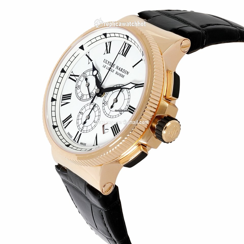 Ulysse Nardin Marine Chronograph Mens watch Unisex Automatic Rose gold 1506-150-3 LE 2
