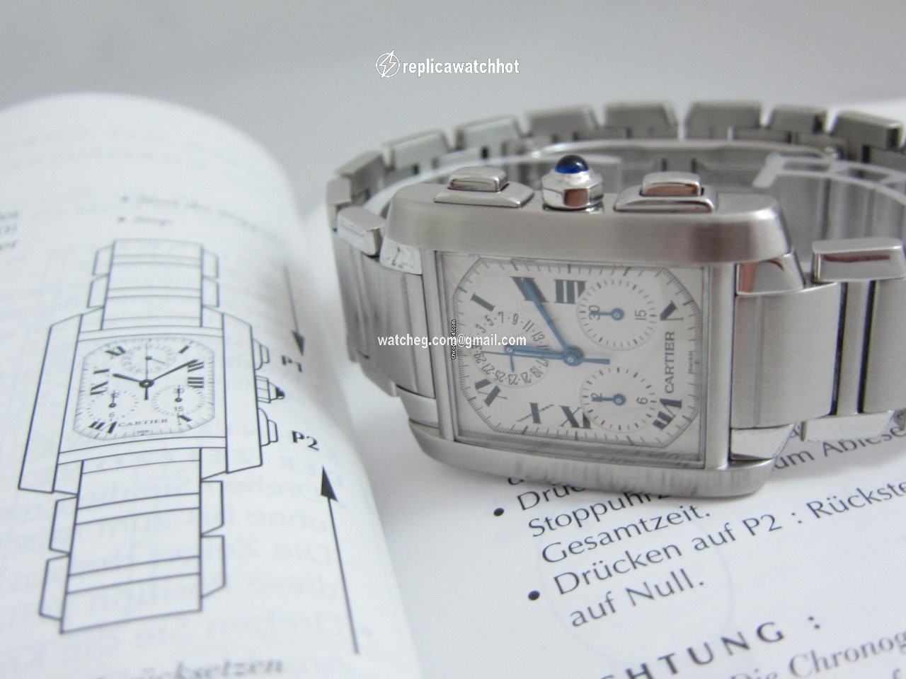 Cartier Tank Francaise Mens watch Unisex Quartz Steel Ref.Nr.2303 2
