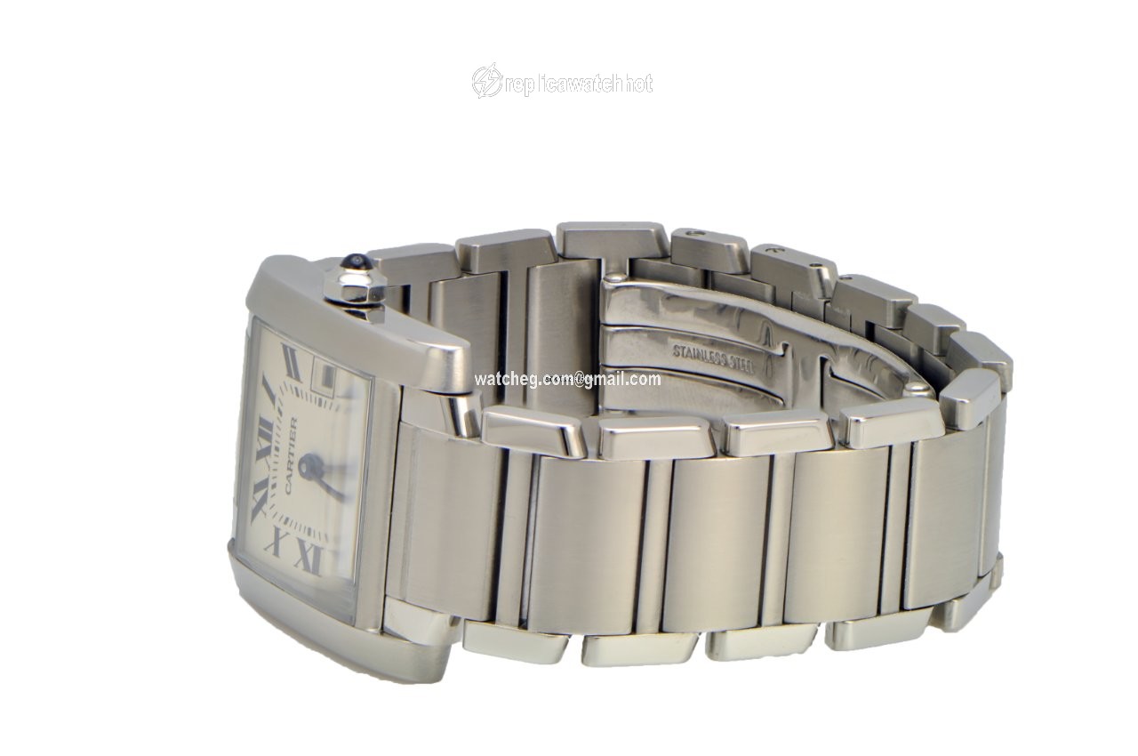 Cartier Tank Francaise Mens watch Unisex Quartz Steel 2465 W51011Q3 Price reduced 2