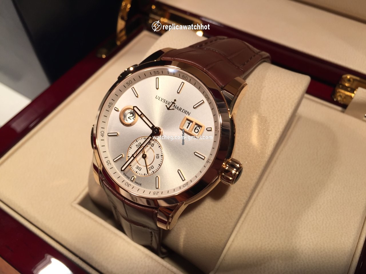 Ulysse Nardin Dual Time Mens watch Unisex Automatic Rose gold 3346-126 2