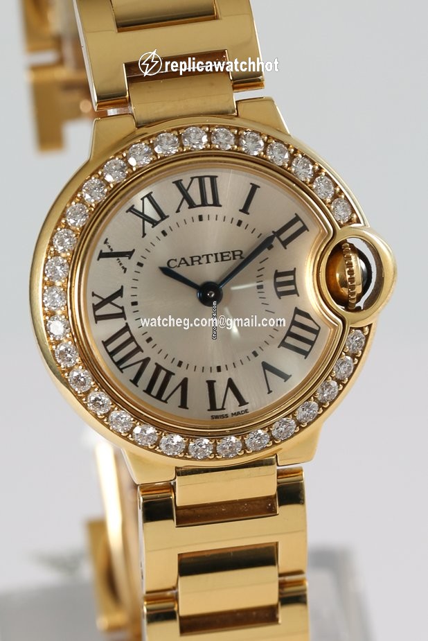 Cartier Ballon Bleu 28mm Womens watch Quartz Yellow gold WE9001Z3 2