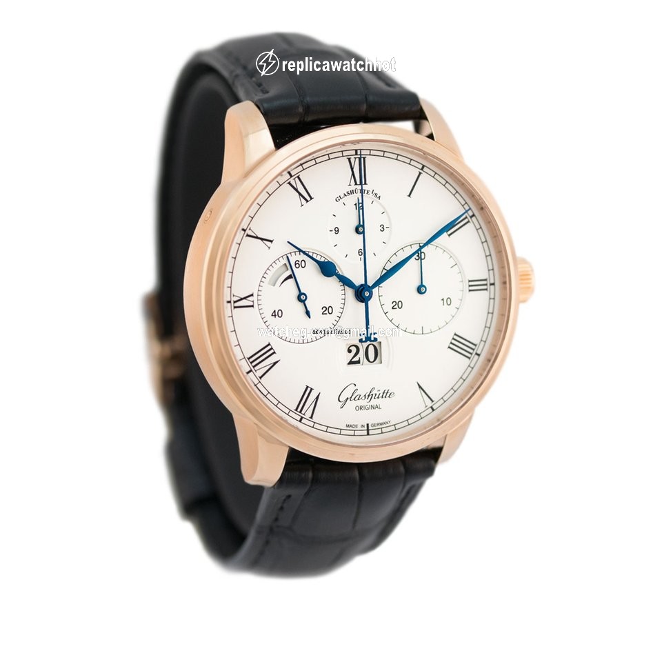 Glashtte Original Senator Chronograph Panorama Date Mens watch Unisex Automatic Red gold 1-37-01-01-05-30 or 37-01-01-05-30 2