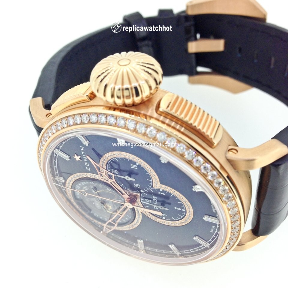 Zenith Pilot Type 20 Tourbillon Mens watch Unisex Automatic Rose gold 22.2430.4035 29C714 2