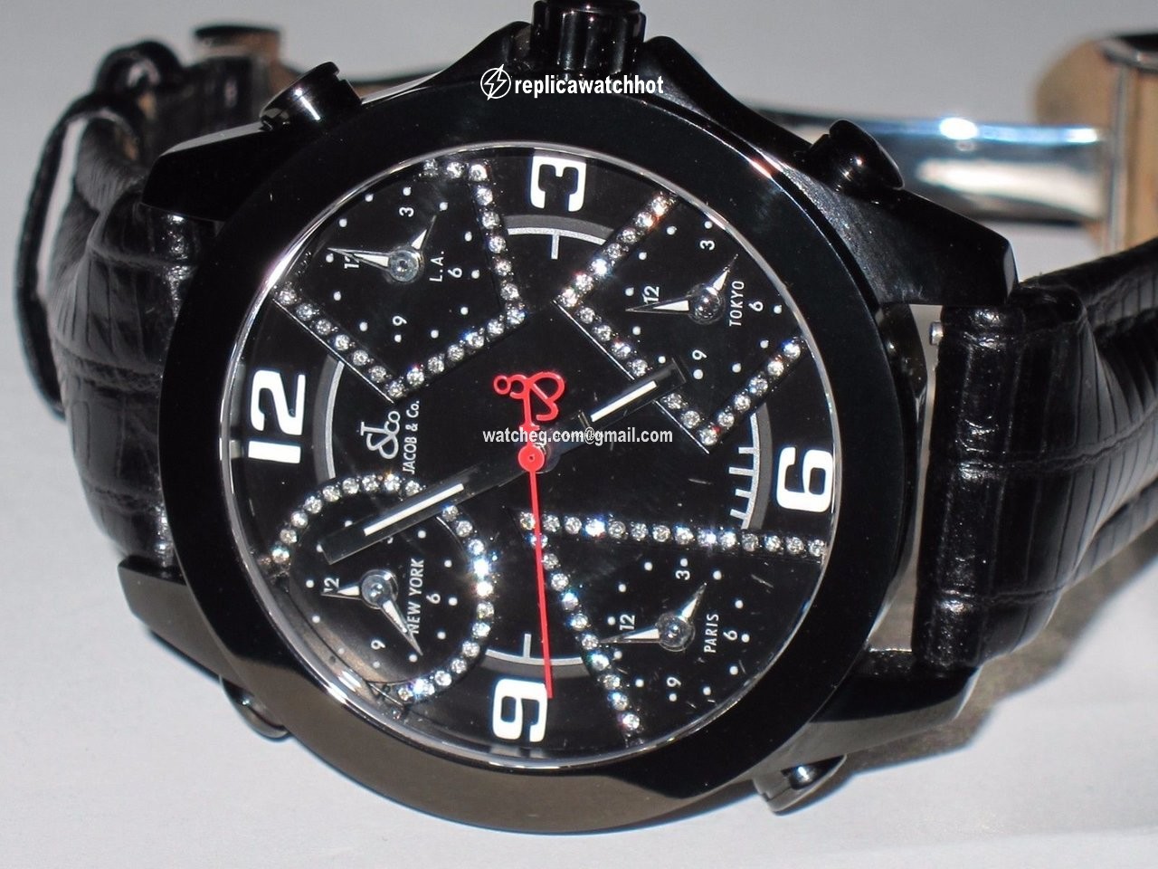 Jacob & Co. Five Time Zone Mens watch Unisex Quartz Steel JCM-2BCDA 2