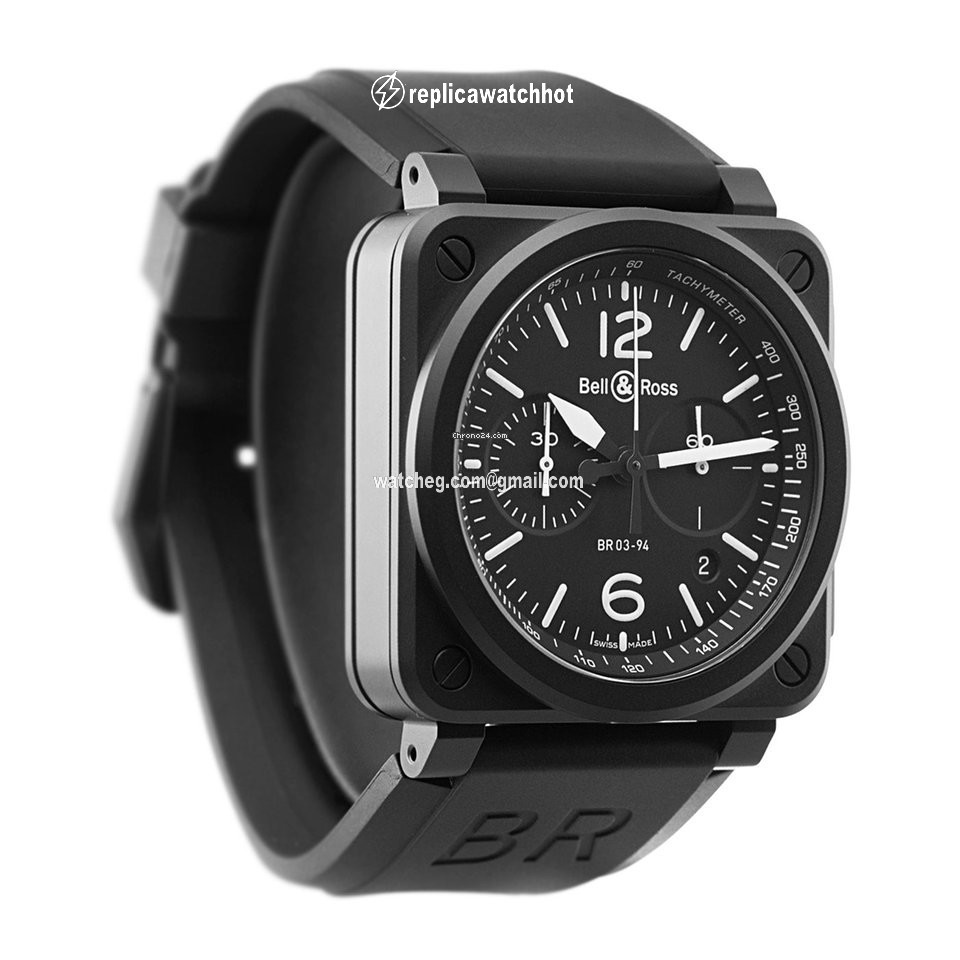 Bell & Ross BR 03-94 Chronographe Mens watch Unisex Automatic Ceramic BR0394-BL-CE 2