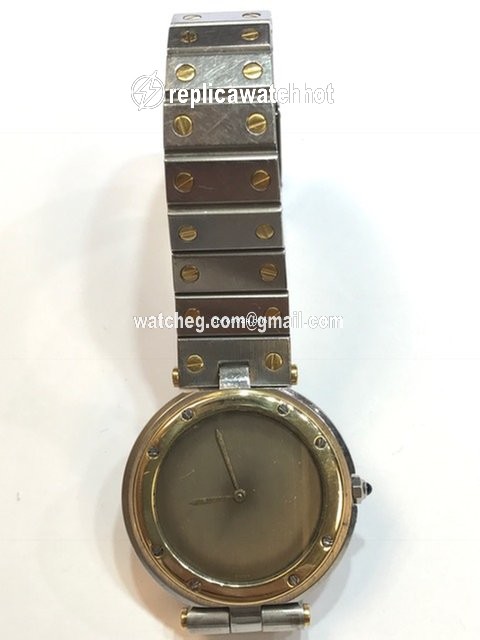 Cartier Santos Mens watch Unisex Quartz Gold Steel AC 14,90g or 0.750 2.80gr 2