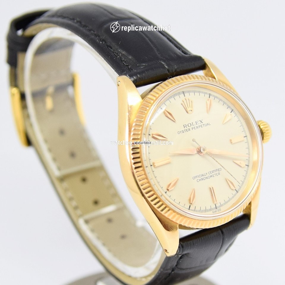Rolex Oyster Perpetual 34 Mens watch Unisex Yellow gold Automatic 6567 2