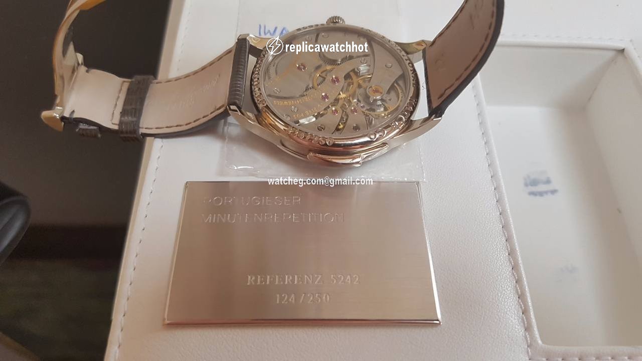 IWC Portuguese Minute Repeater Mens watch Unisex Manual winding White gold IW524205 Pice Unique 2