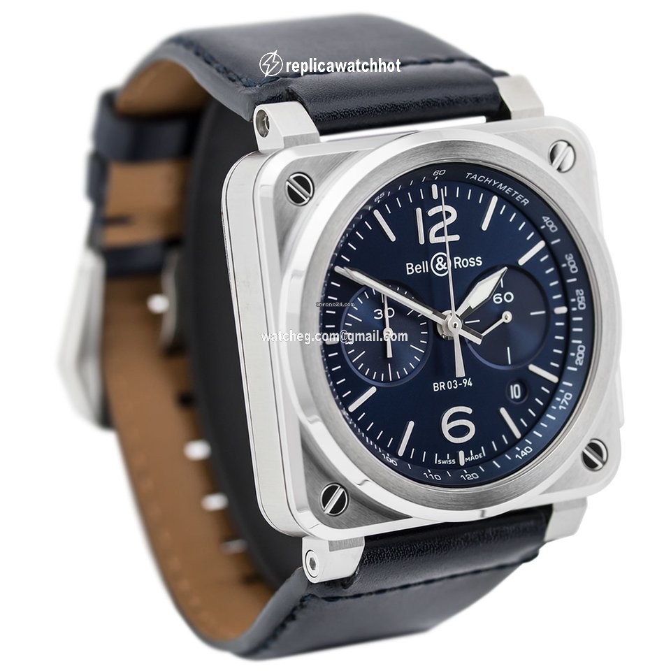 Bell & Ross BR 03-94 Chronographe Mens watch Unisex Automatic Steel BR0394-BLU-ST SCA 2