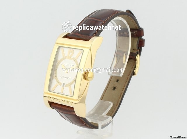 Bulgari Rettangolo Mens watch Unisex Automatic Yellow gold L2865 2