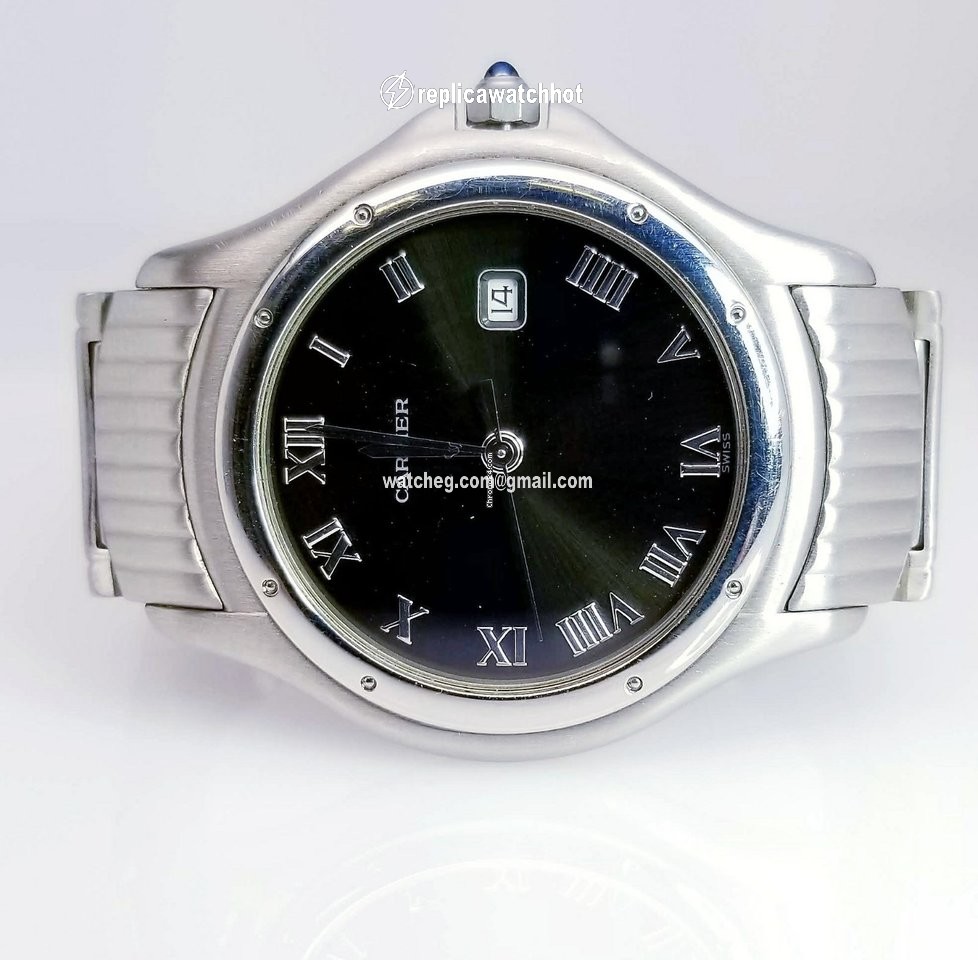 Cartier Cougar Mens watch Unisex Quartz Steel 987904C 2