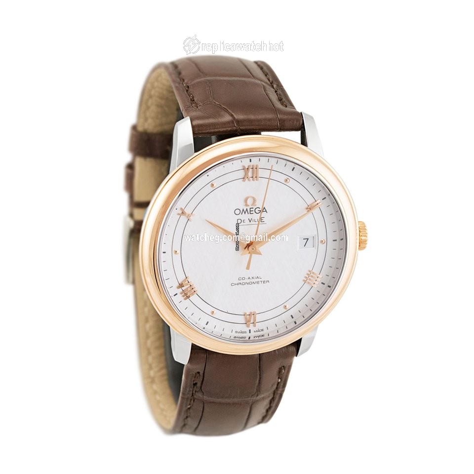 Omega De Ville Prestige Mens watch Unisex Automatic Gold Steel 424.23.40.20.02.002 2
