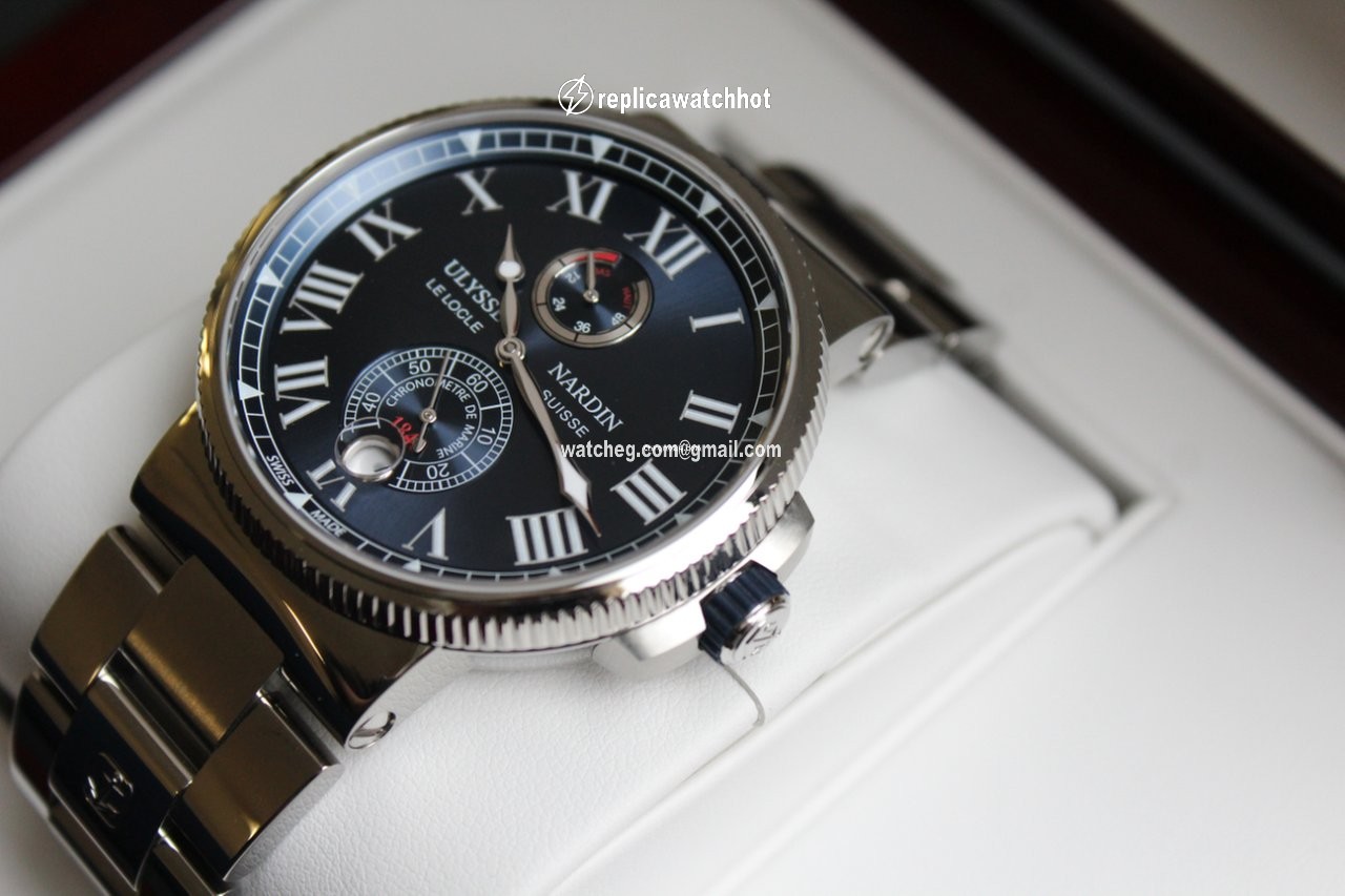 Ulysse Nardin Marine Chronometer Manufacture Mens watch Unisex Automatic Steel 1183-122-7M 43 2