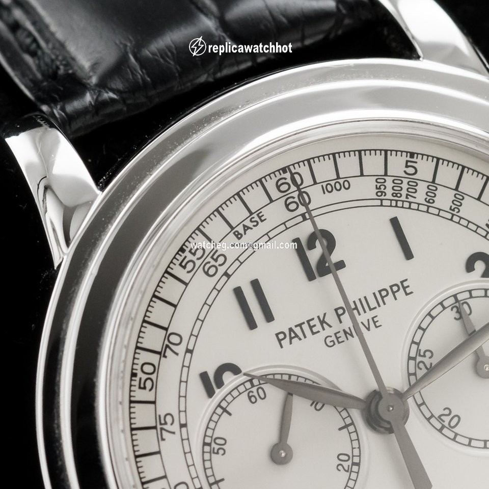 Patek Philippe Chronograph Mens watch Unisex Manual winding White gold 5070G-001 2
