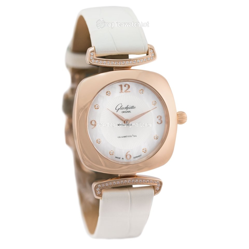 Glashtte Original Pavonina Womens watch Quartz Red gold 1-03-02-04-05-30 or 103-02-04-05-30 2