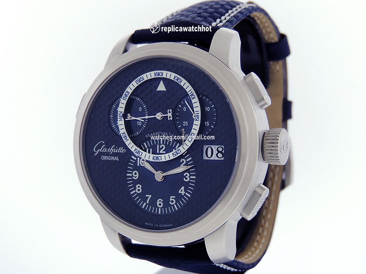 Glashtte Original PanoMaticChrono XL Mens watch Unisex Automatic Platinum 95-01-05-15-04 2