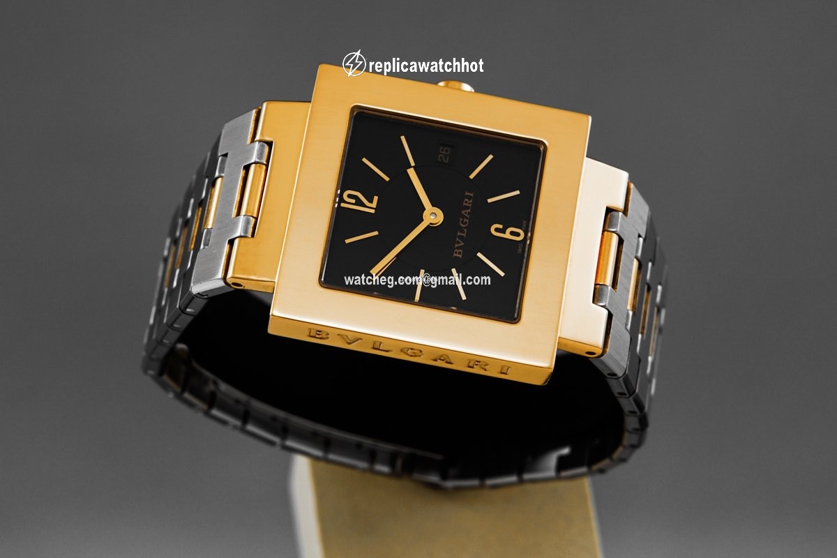 Bulgari Quadrato Mens watch Unisex Quartz Yellow gold SQ 29 G 2