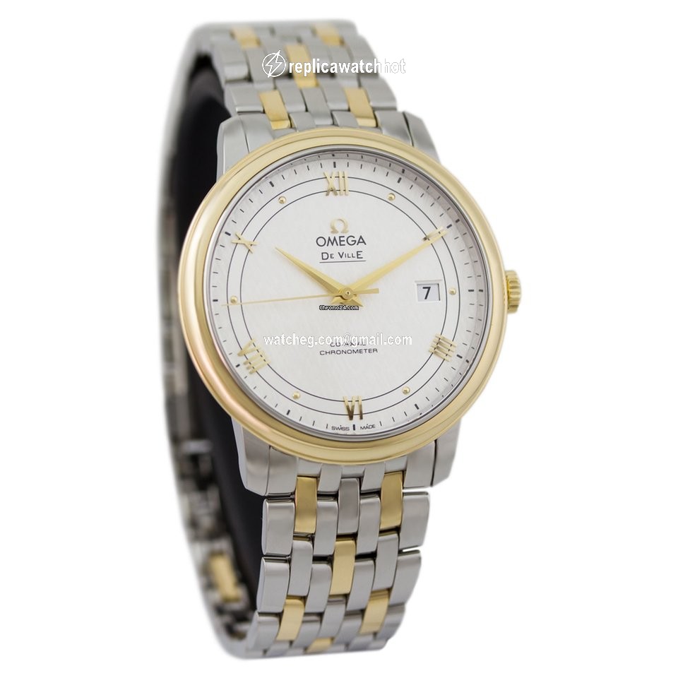 Omega De Ville Prestige Mens watch Unisex Automatic Gold Steel 424.20.40.20.02.001 2