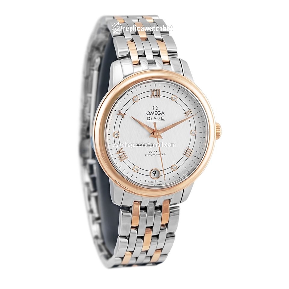 Omega De Ville Prestige Womens watch Automatic Gold Steel 424.20.33.20.52.002 2