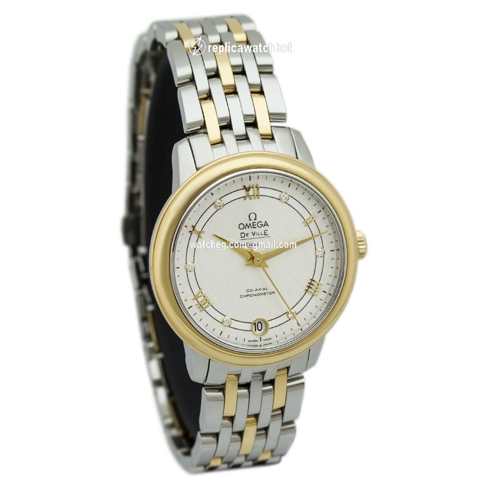 Omega De Ville Prestige Womens watch Automatic Gold Steel 424.20.33.20.52.001 2