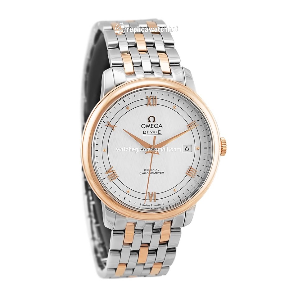 Omega De Ville Prestige Mens watch Unisex Automatic Gold Steel 424.20.40.20.02.002 2