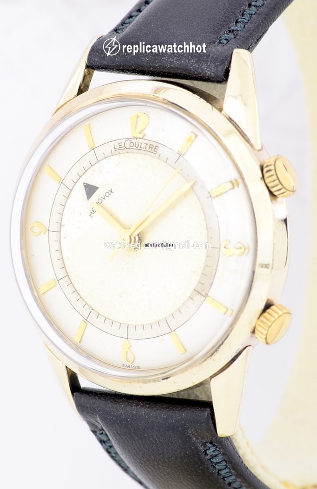 Jaeger-LeCoultre Mens watch Unisex Manual winding Gold Steel Memovox Vintage 2