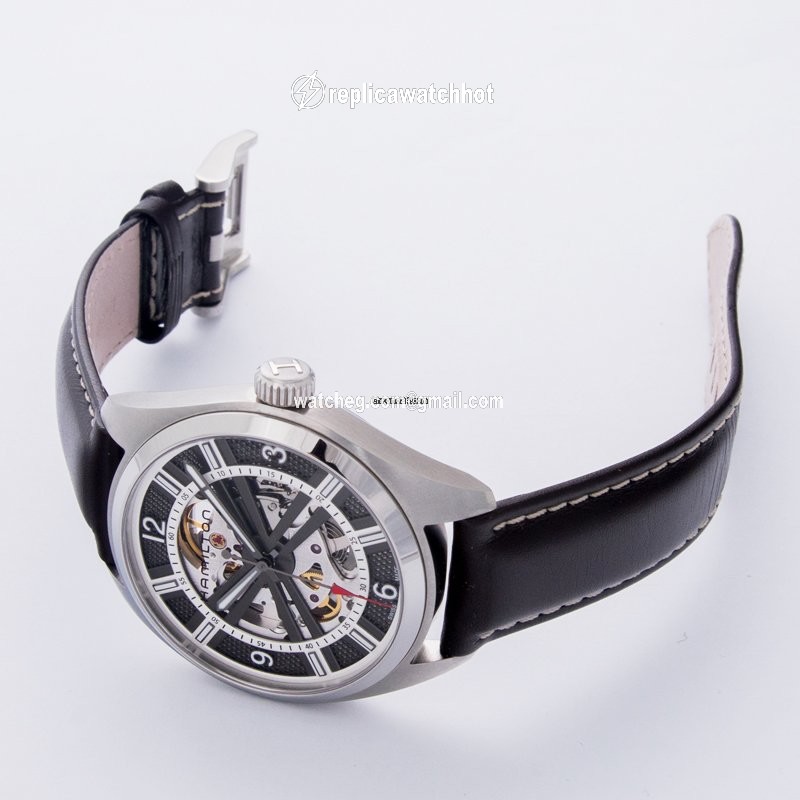 Hamilton Khaki Field Skeleton Mens watch Unisex Automatic Steel H72515585 2