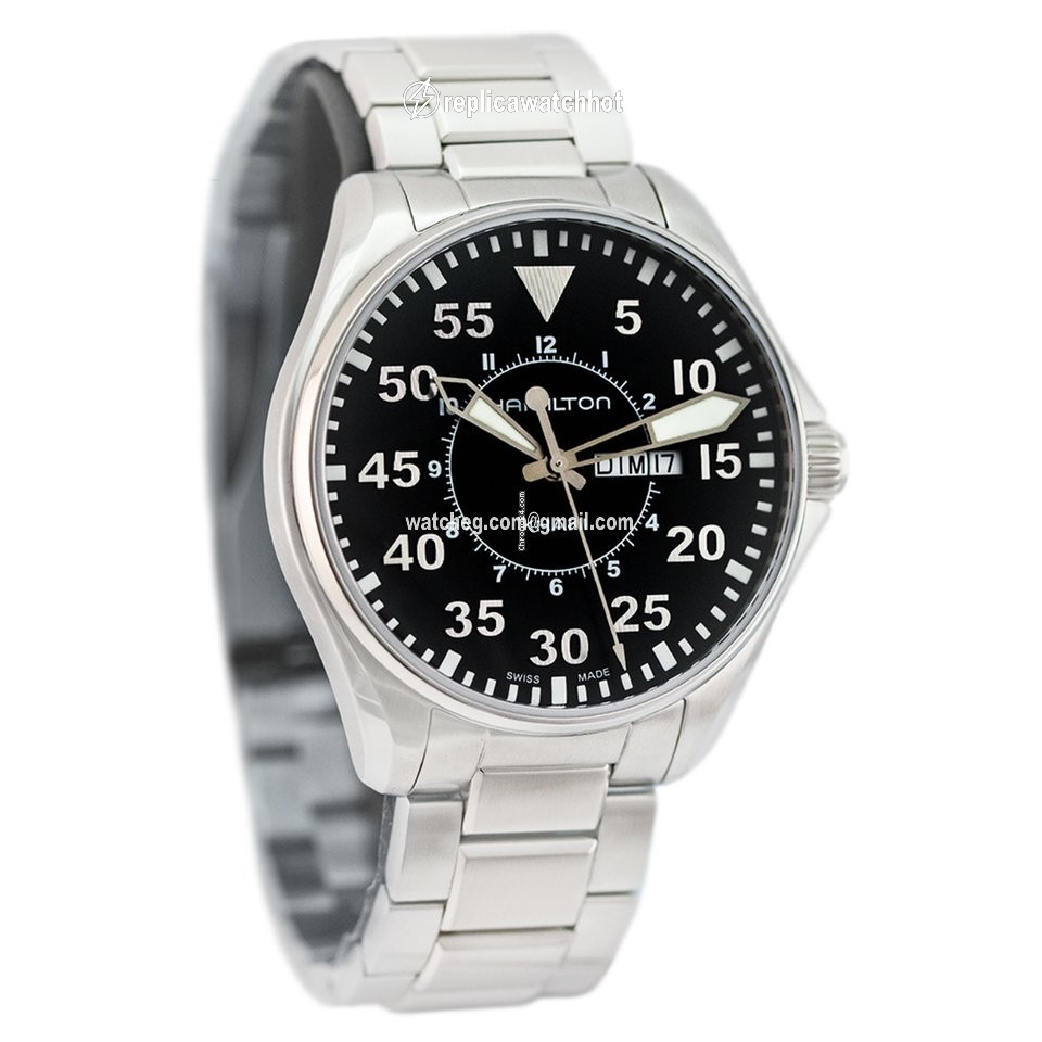 Hamilton Khaki Pilot Mens watch Unisex Quartz Steel H64611135 2