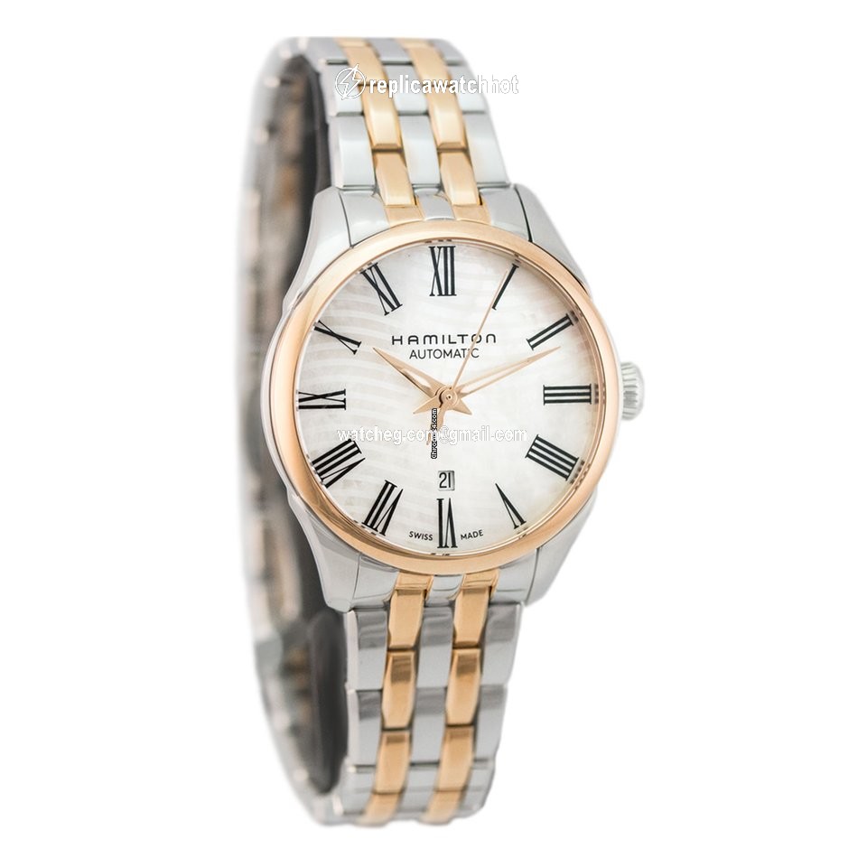 Hamilton Jazzmaster Lady Womens watch Automatic Gold Steel H42225191 2