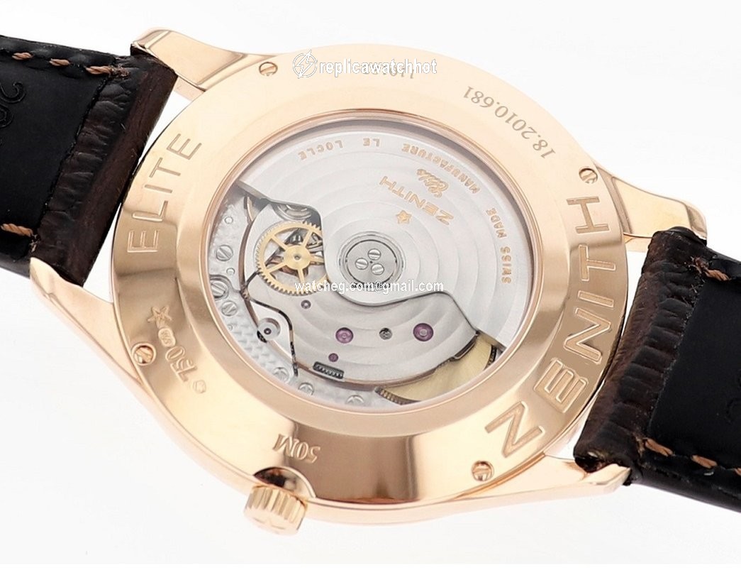 Zenith Elite Ultra Thin Mens watch Unisex Automatic Rose gold 18.2010.681-11.C498 2
