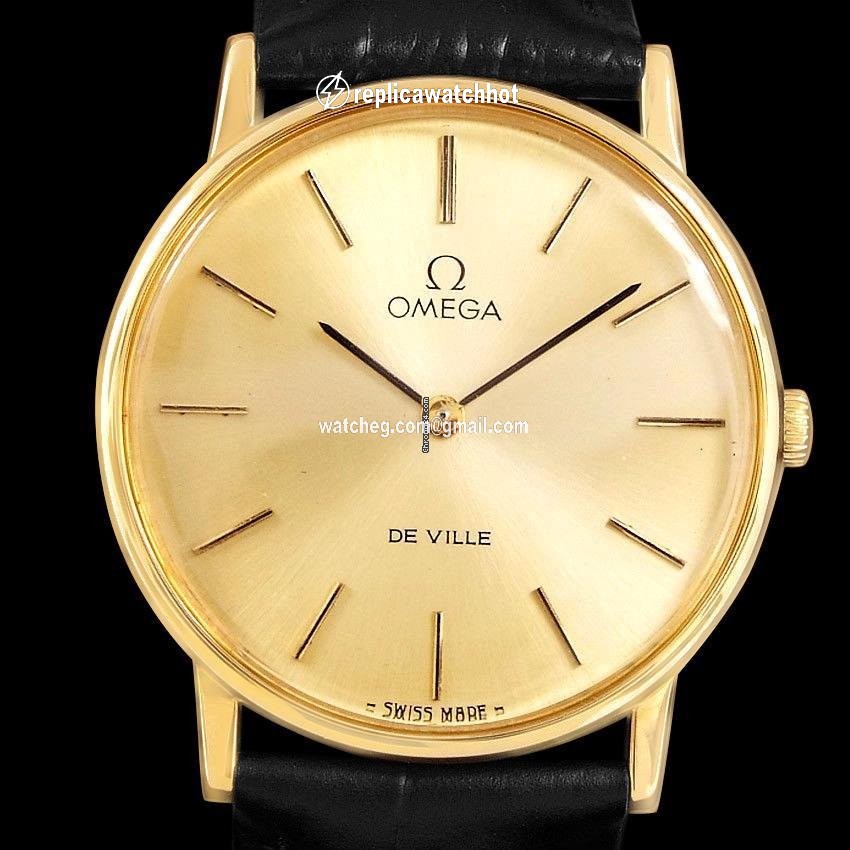 Omega De Ville Mens watch Unisex Manual winding Gold Steel 6332 2