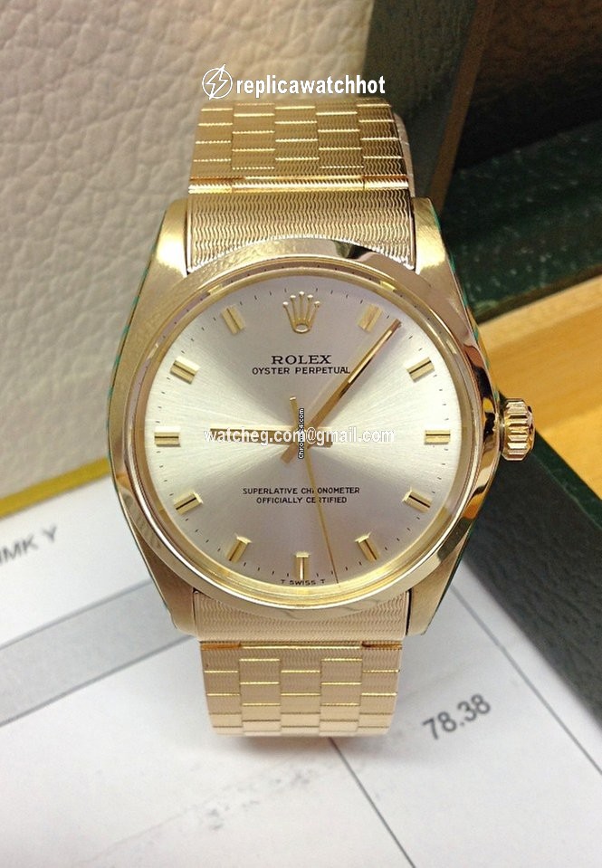 Rolex Oyster Perpetual 34 Mens watch Unisex Yellow gold Automatic 1002 2