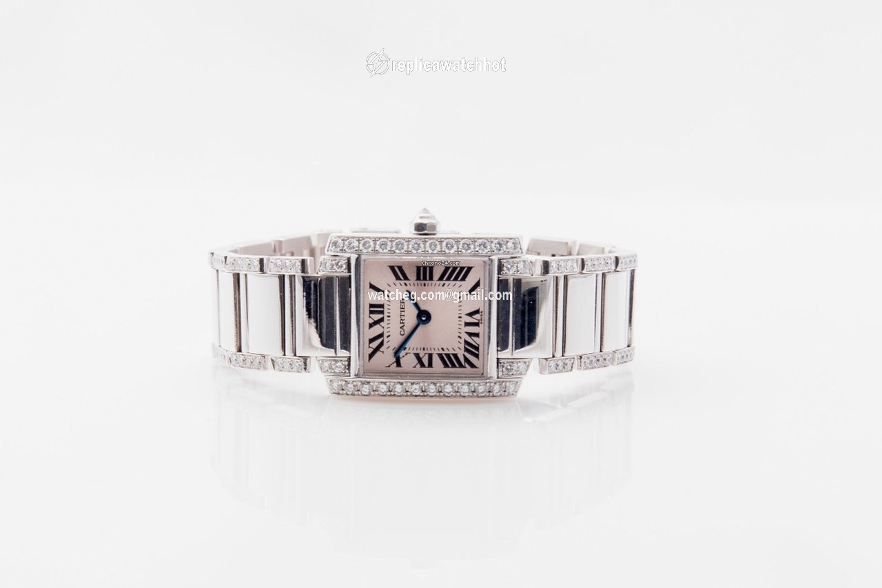 Cartier Tank Francaise Womens watch Quartz White gold WE1002SF 2