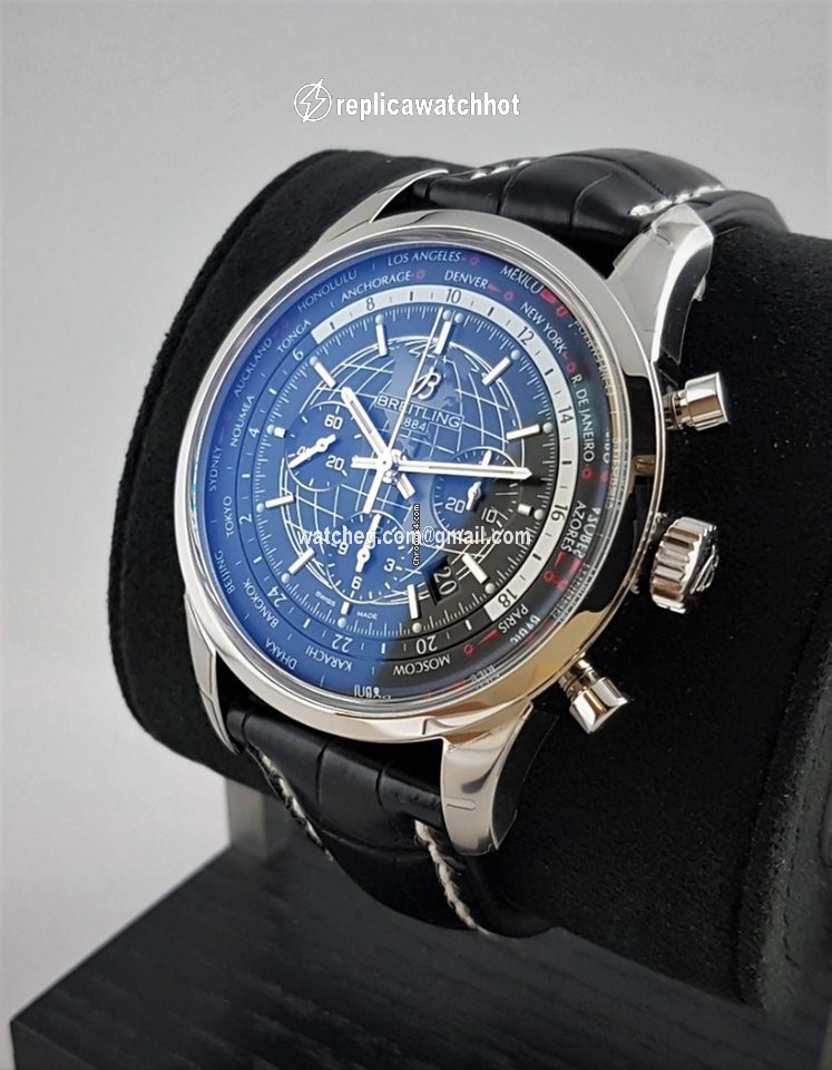Breitling Transocean Chronograph Unitime Mens watch Unisex Automatic Steel AB0510U4 BE84 256S 2
