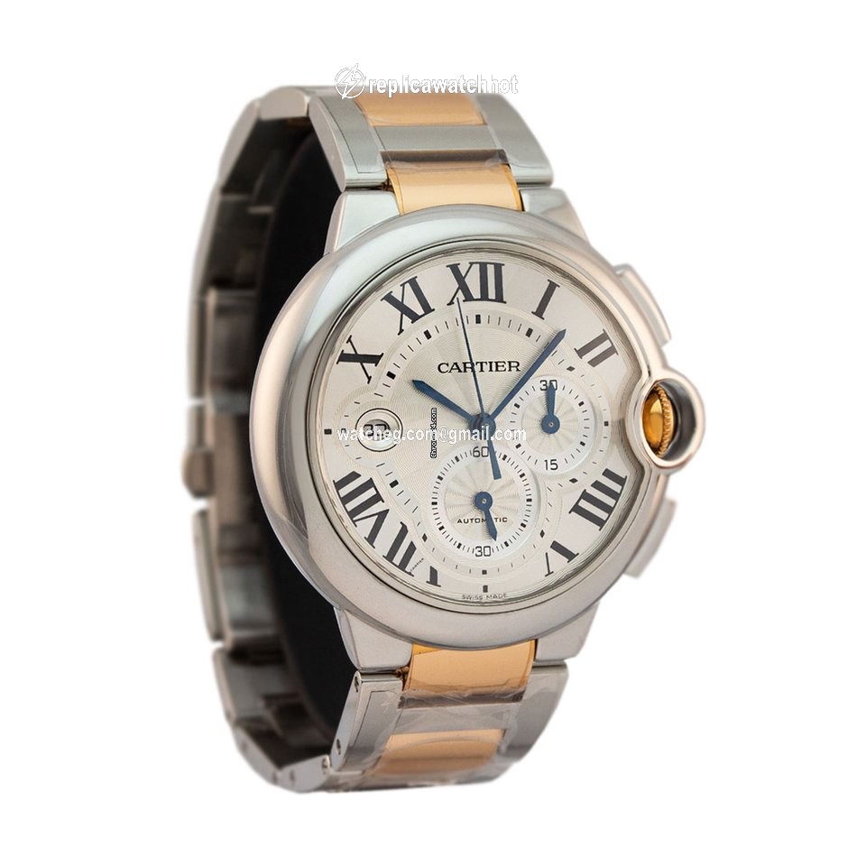 Cartier Ballon Bleu 44mm Mens watch Unisex Automatic Gold Steel W6920075 2