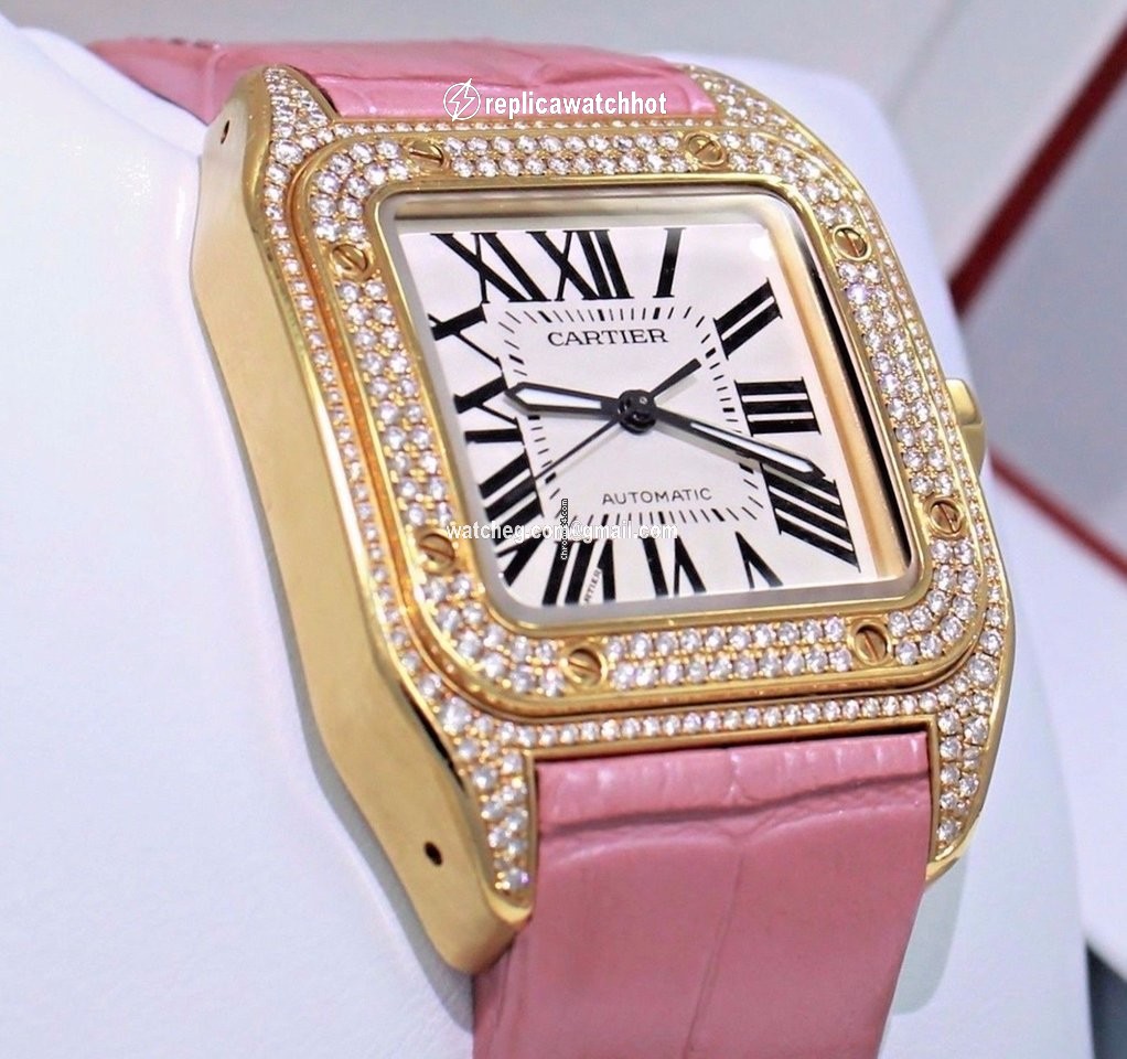 Cartier Santos 100 Womens watch Automatic Yellow gold WM502051 2880 3