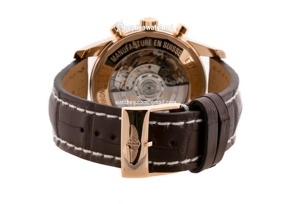 Breitling Transocean Chronograph Mens watch Unisex Automatic Rose gold RB015253 G738 3