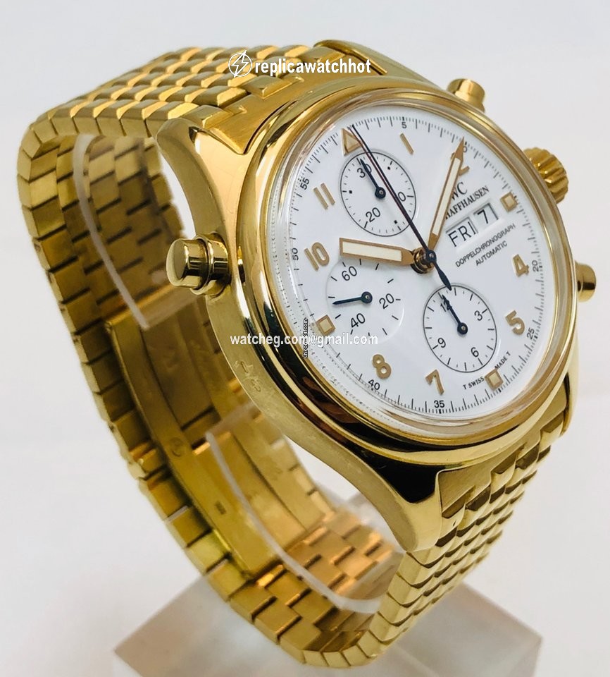IWC Pilot Double Chronograph Mens watch Unisex Automatic Yellow gold IW3713 3